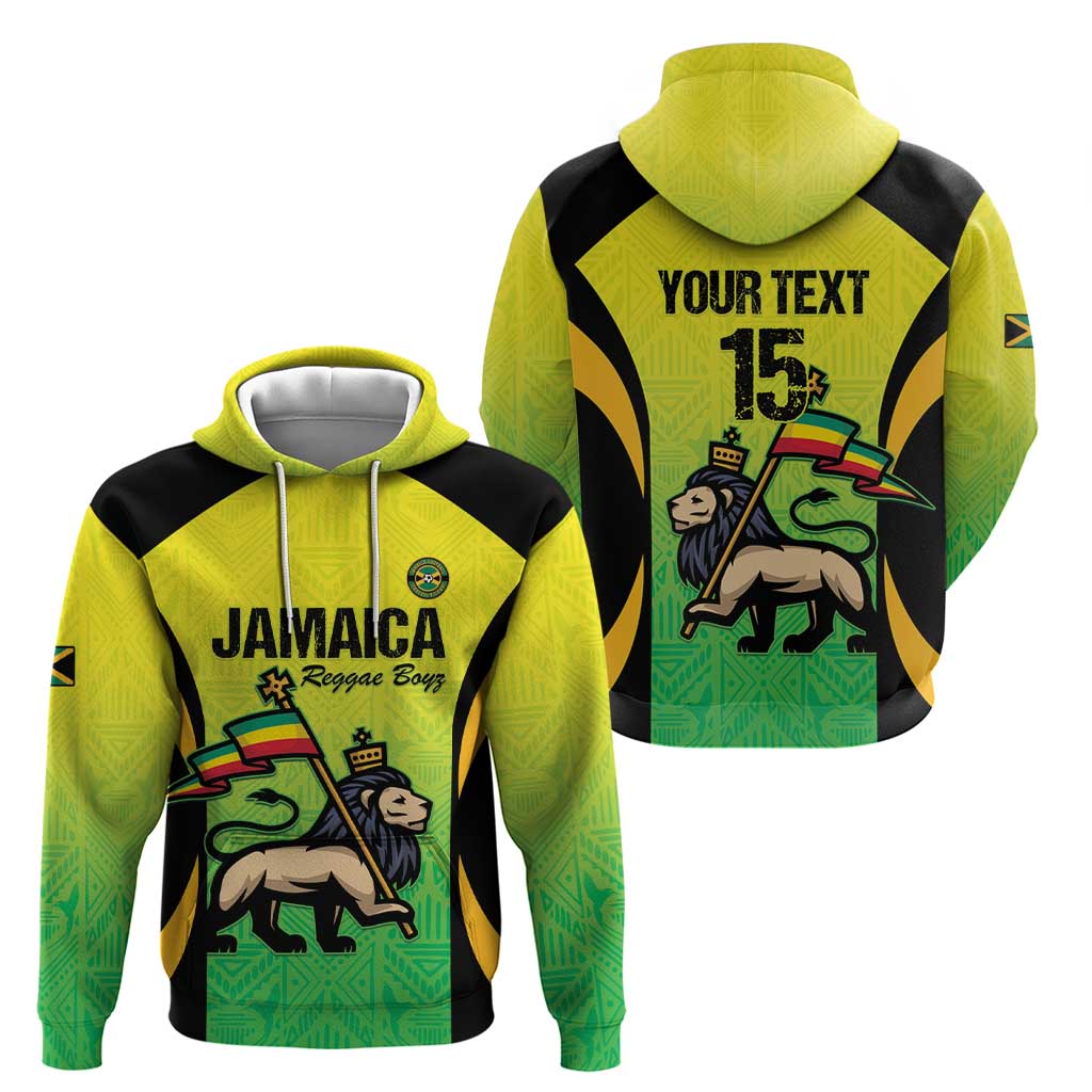Custom Jamaica Football Hoodie Go Reggae Boyz