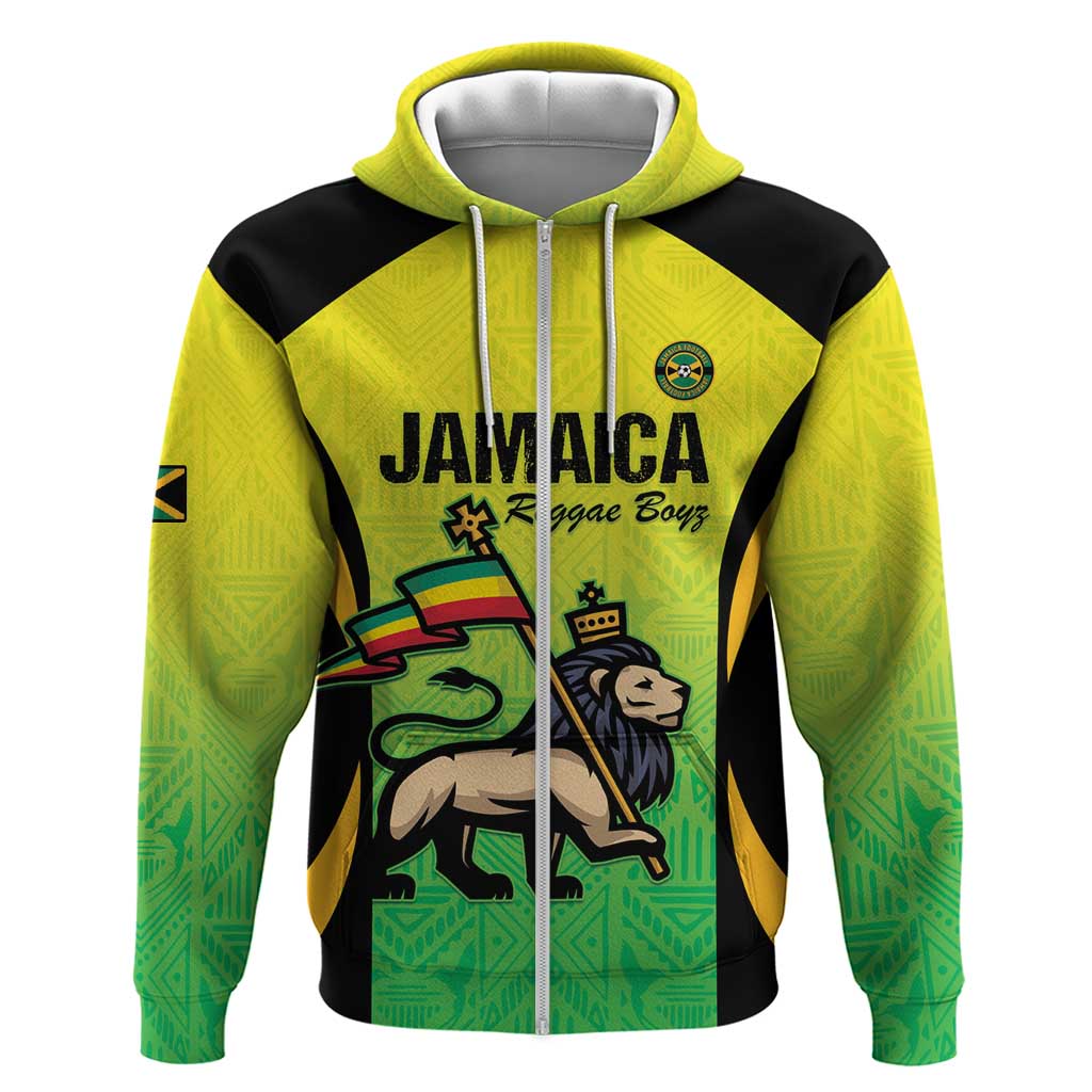 Custom Jamaica Football Hoodie Go Reggae Boyz