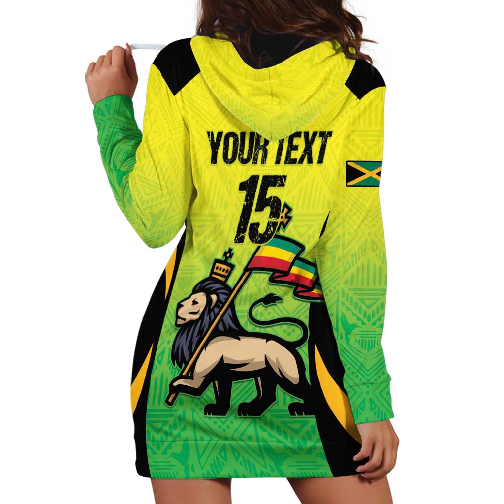 Custom Jamaica Football Hoodie Dress Go Reggae Boyz
