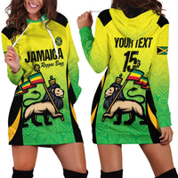 Custom Jamaica Football Hoodie Dress Go Reggae Boyz