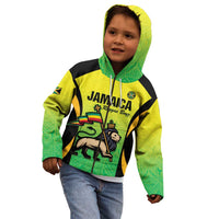 Custom Jamaica Football Kid Hoodie Go Reggae Boyz