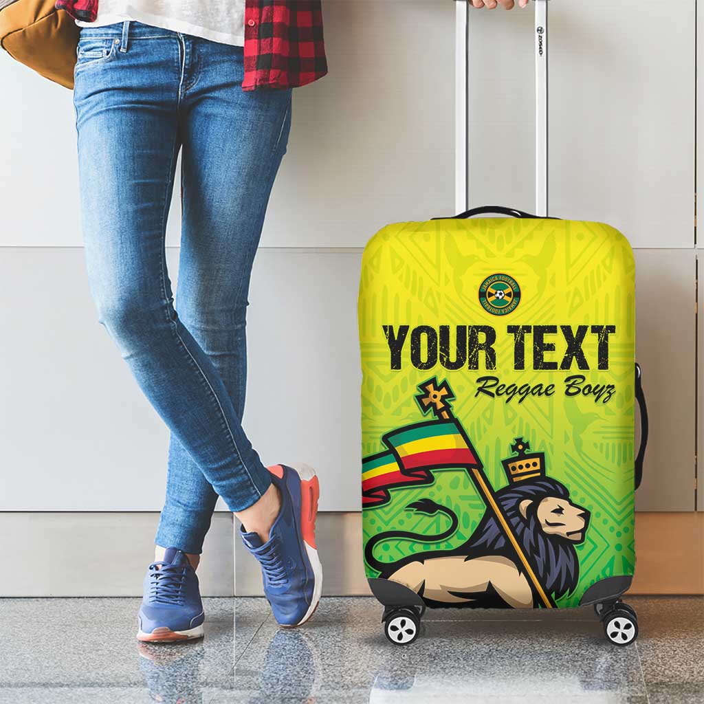 Custom Jamaica Football Luggage Cover Go Reggae Boyz