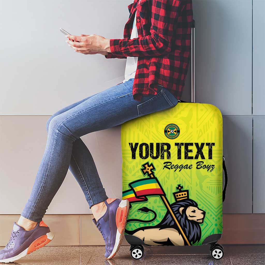 Custom Jamaica Football Luggage Cover Go Reggae Boyz