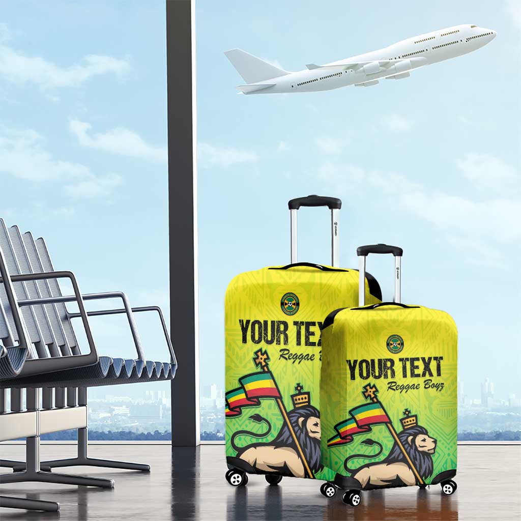 Custom Jamaica Football Luggage Cover Go Reggae Boyz