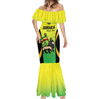 Custom Jamaica Football Mermaid Dress Go Reggae Boyz