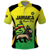 Custom Jamaica Football Polo Shirt Go Reggae Boyz