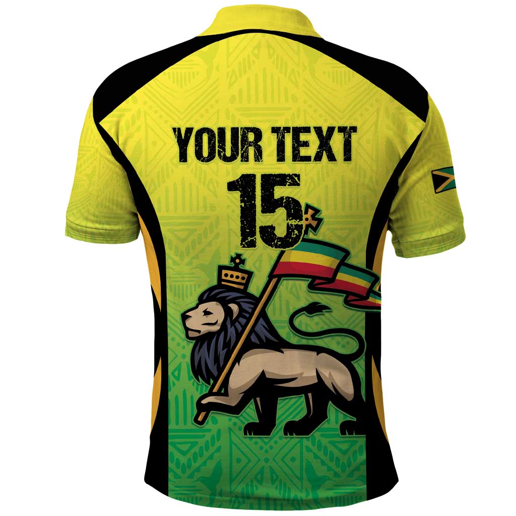 Custom Jamaica Football Polo Shirt Go Reggae Boyz