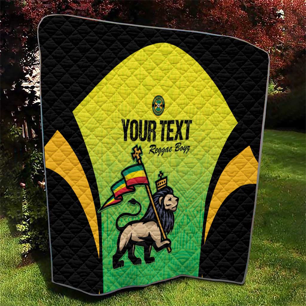 Custom Jamaica Football Quilt Go Reggae Boyz