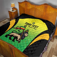 Custom Jamaica Football Quilt Go Reggae Boyz