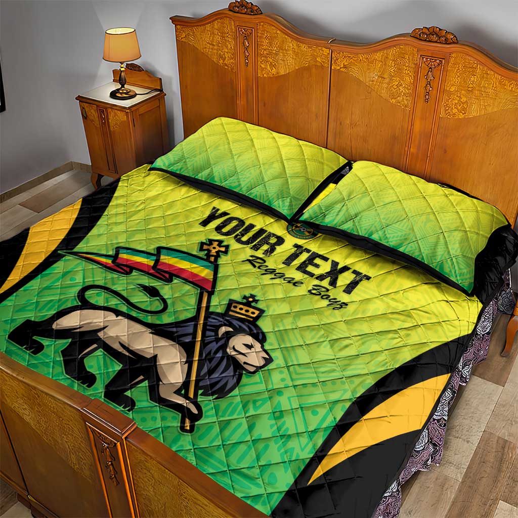 Custom Jamaica Football Quilt Bed Set Go Reggae Boyz
