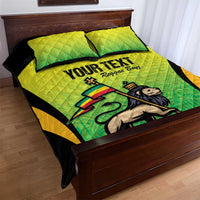 Custom Jamaica Football Quilt Bed Set Go Reggae Boyz