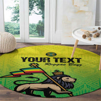 Custom Jamaica Football Round Carpet Go Reggae Boyz