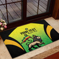 Custom Jamaica Football Rubber Doormat Go Reggae Boyz