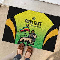 Custom Jamaica Football Rubber Doormat Go Reggae Boyz