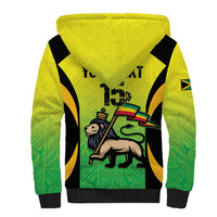Custom Jamaica Football Sherpa Hoodie Go Reggae Boyz