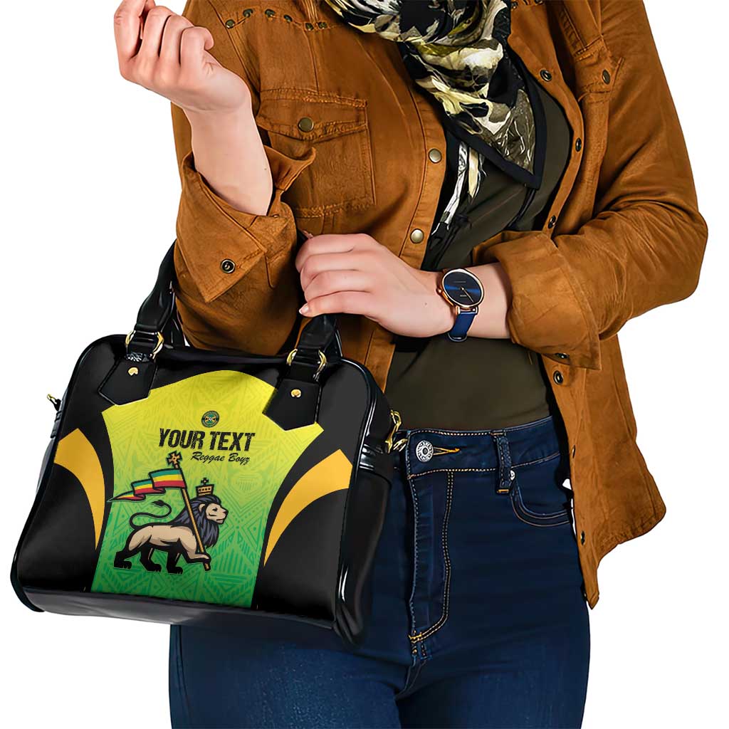 Custom Jamaica Football Shoulder Handbag Go Reggae Boyz