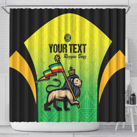 Custom Jamaica Football Shower Curtain Go Reggae Boyz