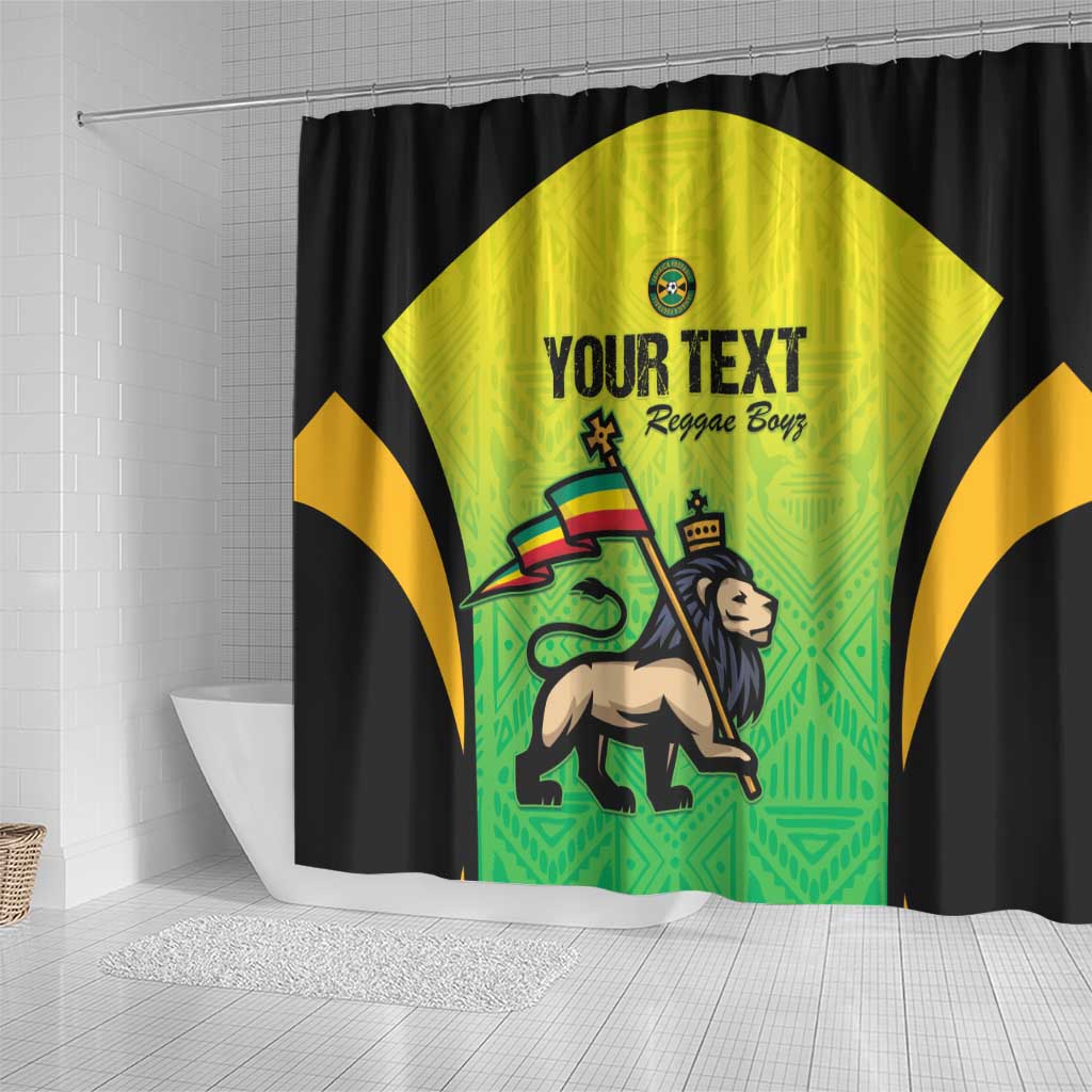 Custom Jamaica Football Shower Curtain Go Reggae Boyz