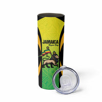 Custom Jamaica Football Skinny Tumbler Go Reggae Boyz