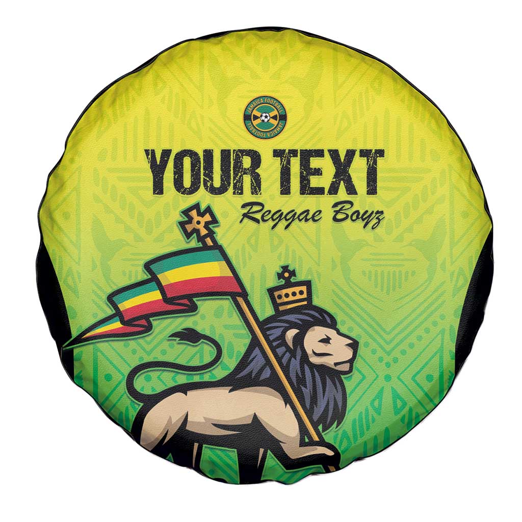 Custom Jamaica Football Spare Tire Cover Go Reggae Boyz