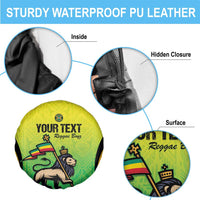 Custom Jamaica Football Spare Tire Cover Go Reggae Boyz