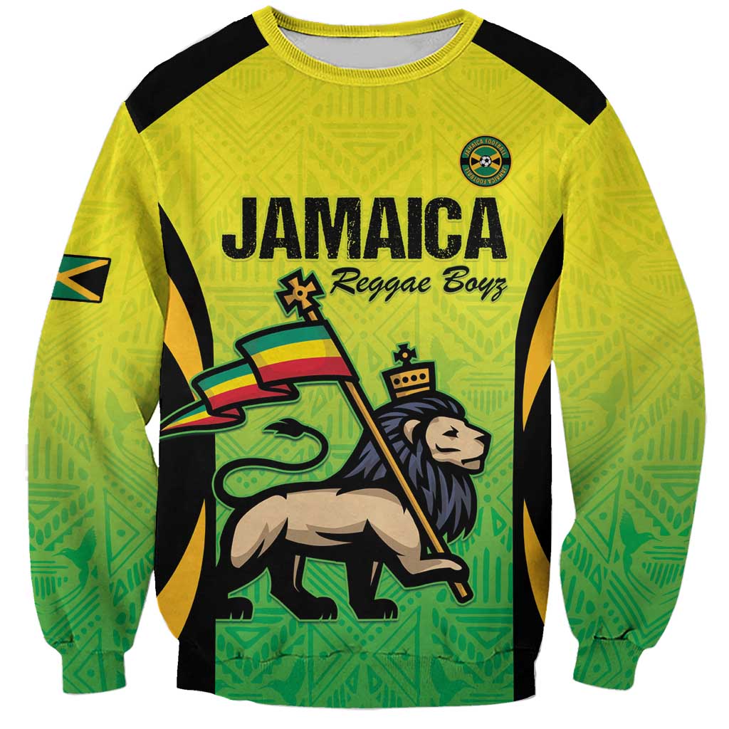 Custom Jamaica Football Sweatshirt Go Reggae Boyz
