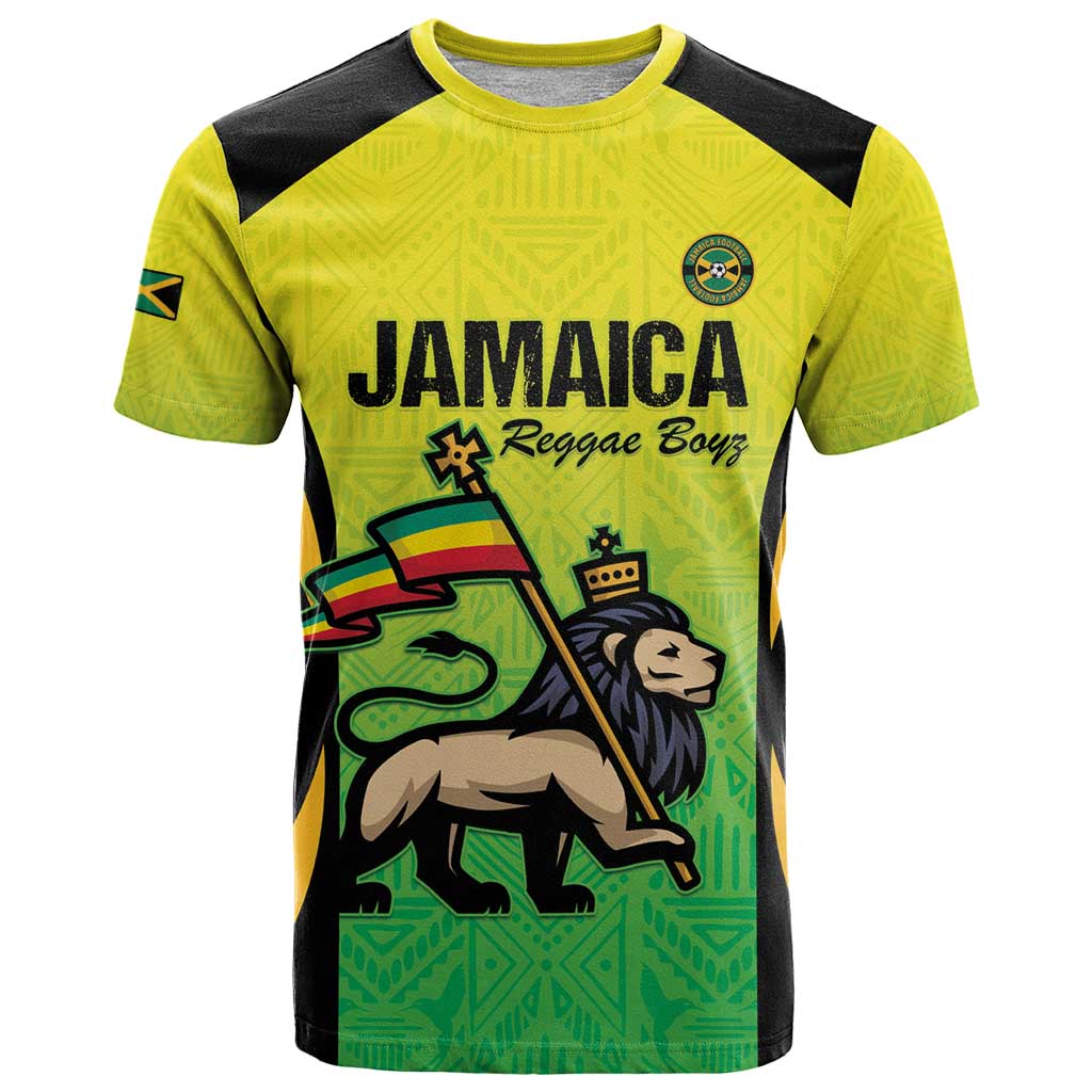 Custom Jamaica Football T Shirt Go Reggae Boyz