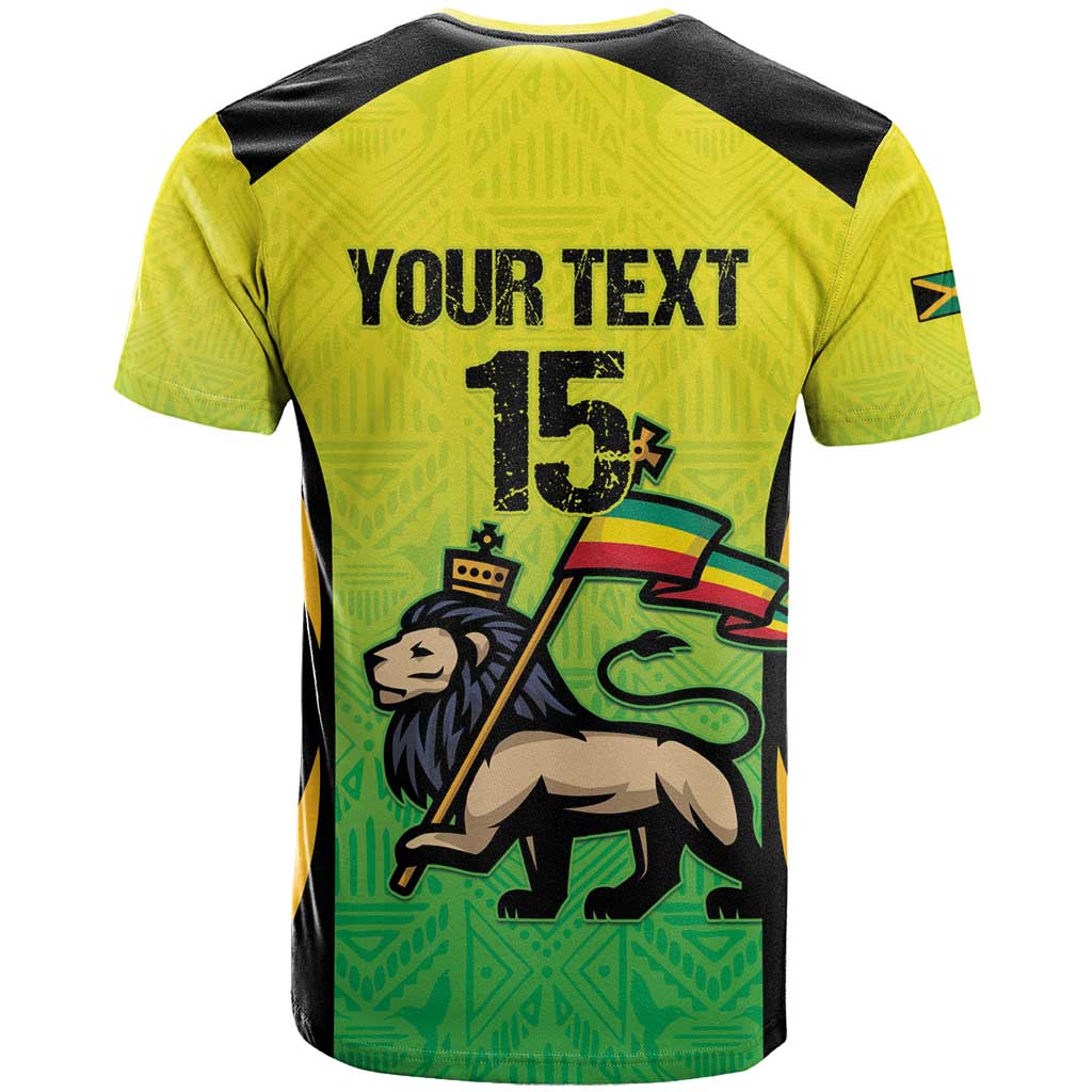 Custom Jamaica Football T Shirt Go Reggae Boyz