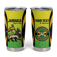 Custom Jamaica Football Tumbler Cup Go Reggae Boyz