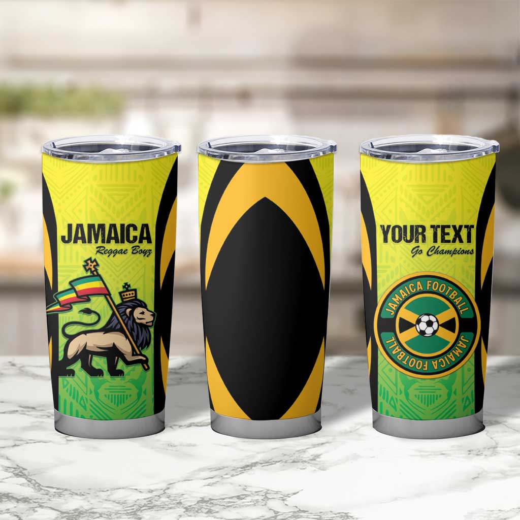 Custom Jamaica Football Tumbler Cup Go Reggae Boyz