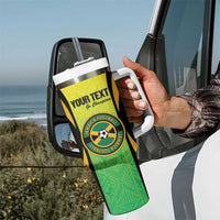 Custom Jamaica Football Tumbler With Handle Go Reggae Boyz