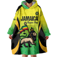 Custom Jamaica Football Wearable Blanket Hoodie Go Reggae Boyz