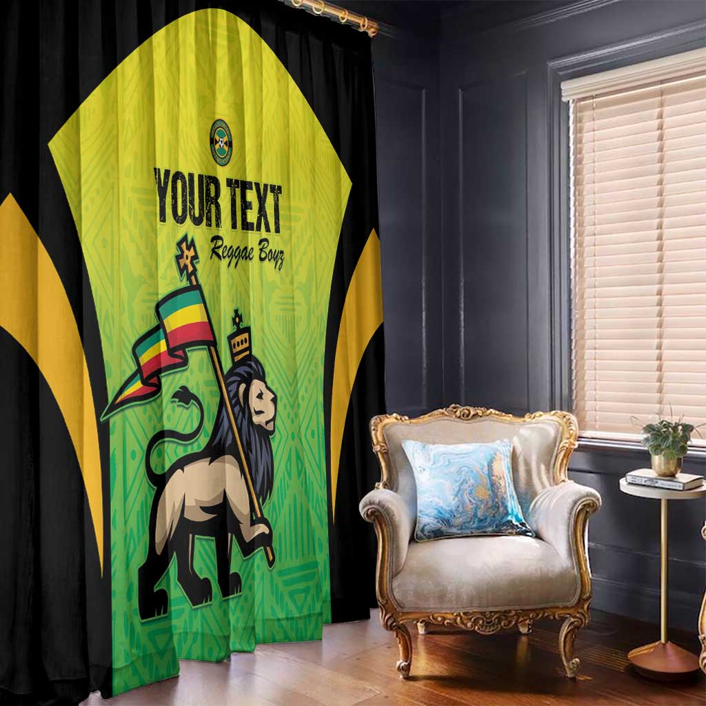 Custom Jamaica Football Window Curtain Go Reggae Boyz