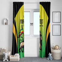 Custom Jamaica Football Window Curtain Go Reggae Boyz