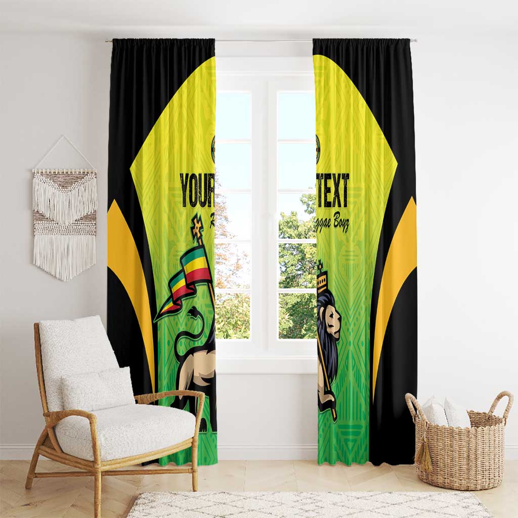 Custom Jamaica Football Window Curtain Go Reggae Boyz