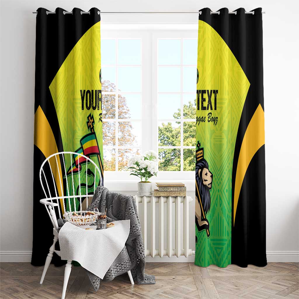 Custom Jamaica Football Window Curtain Go Reggae Boyz