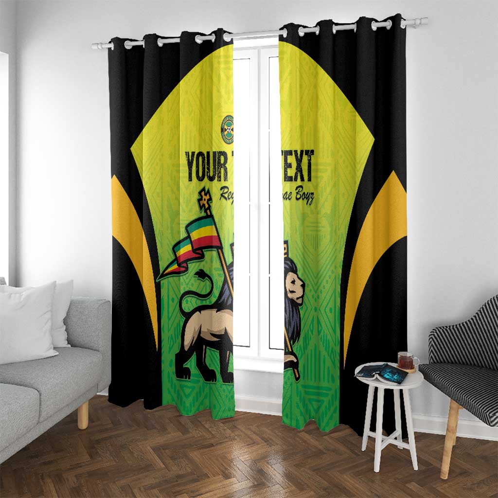 Custom Jamaica Football Window Curtain Go Reggae Boyz
