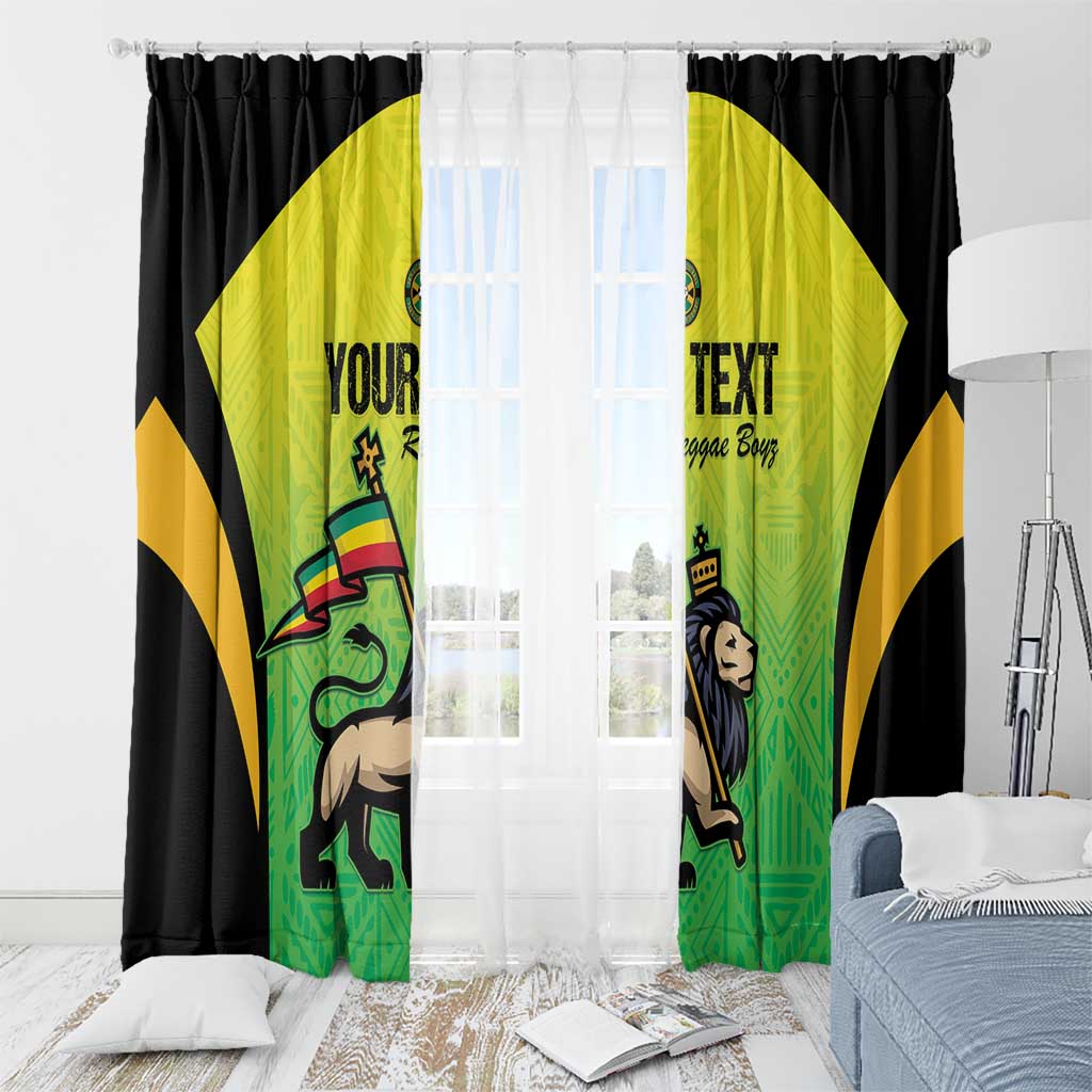 Custom Jamaica Football Window Curtain Go Reggae Boyz