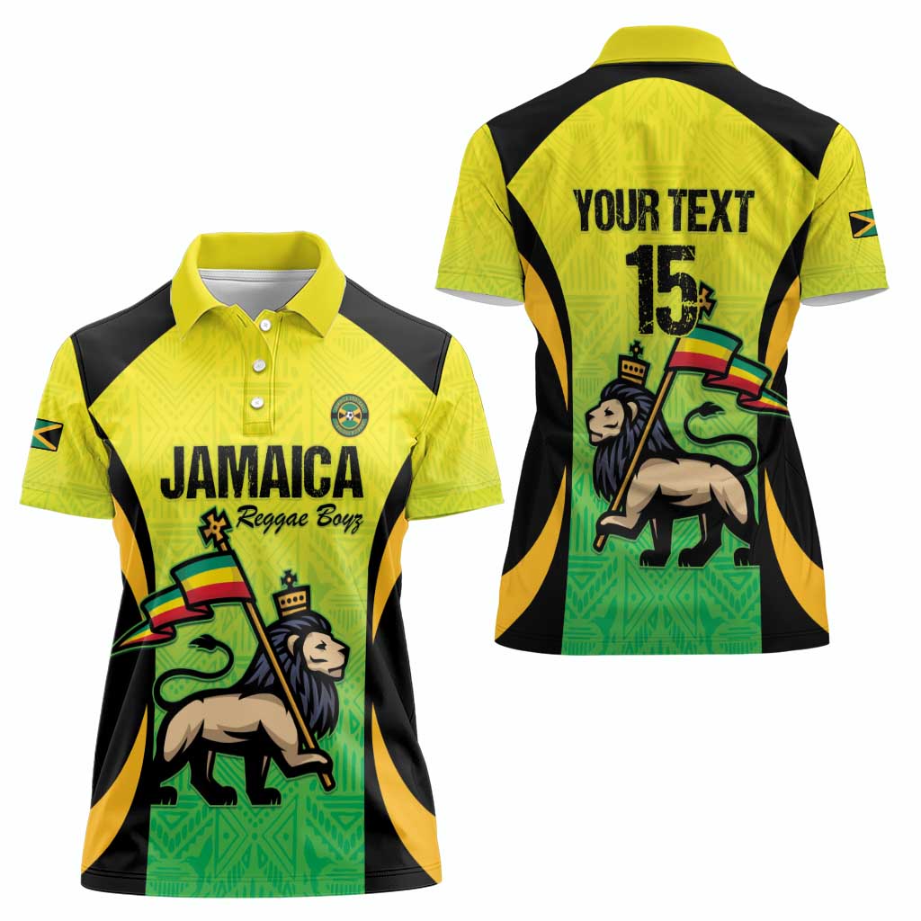Custom Jamaica Football Women Polo Shirt Go Reggae Boyz