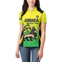 Custom Jamaica Football Women Polo Shirt Go Reggae Boyz