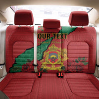 Personalised Morocco Back Car Seat Cover Coat Of Arms With Rose