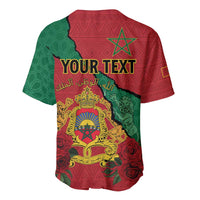 Personalised Morocco Baseball Jersey Coat Of Arms With Rose