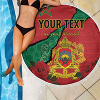 Personalised Morocco Beach Blanket Coat Of Arms With Rose