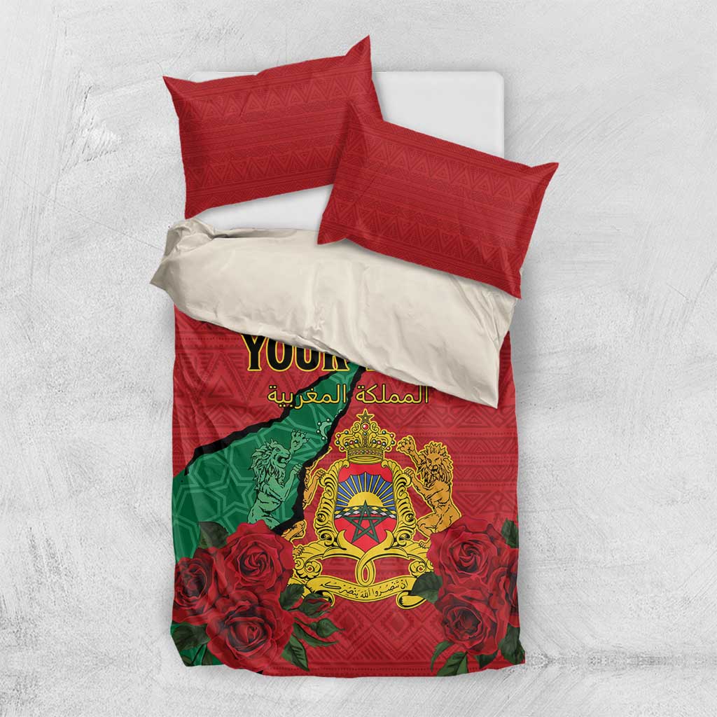 Personalised Morocco Bedding Set Coat Of Arms With Rose