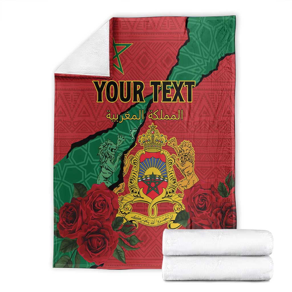 Personalised Morocco Blanket Coat Of Arms With Rose