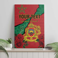 Personalised Morocco Canvas Wall Art Coat Of Arms With Rose