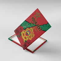 Personalised Morocco Canvas Wall Art Coat Of Arms With Rose