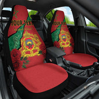 Personalised Morocco Car Seat Cover Coat Of Arms With Rose