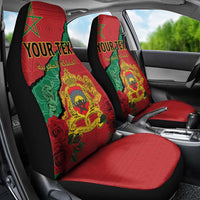 Personalised Morocco Car Seat Cover Coat Of Arms With Rose