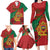 Personalised Morocco Family Matching Long Sleeve Bodycon Dress and Hawaiian Shirt Coat Of Arms With Rose